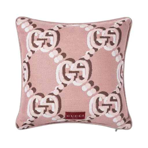 Wool Cushion With Gg Shadow
