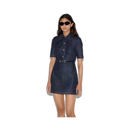 Denim Mini Dress With Horsebit