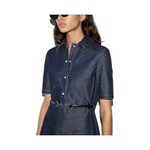 Denim Mini Dress With Horsebit