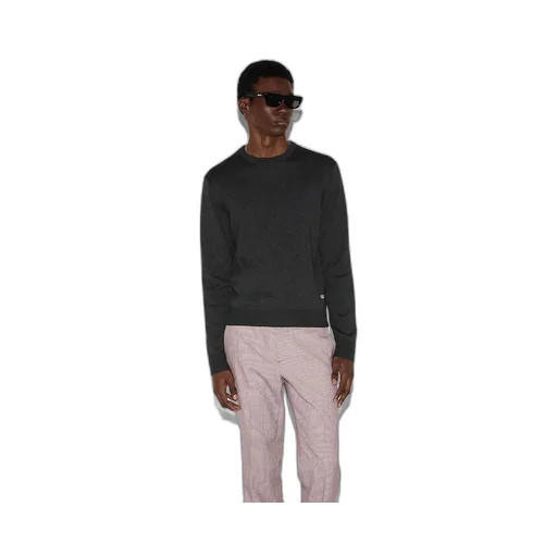 Silk Cotton Jumper With Intarsia