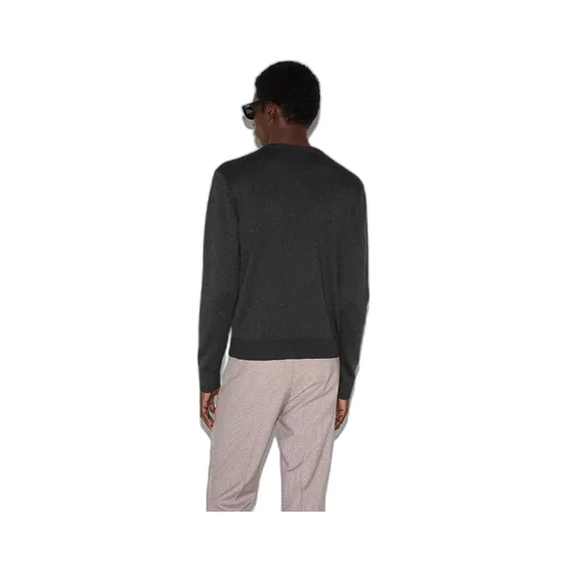Silk Cotton Jumper With Intarsia