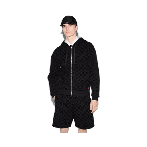 Printed Jersey Zip Sweatshirt