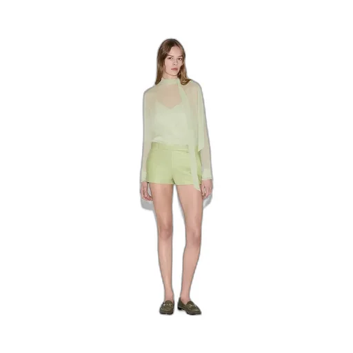 Embossed Leather Shorts