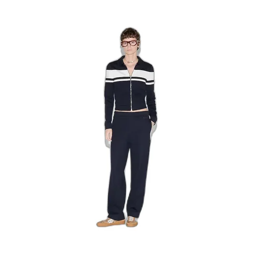 Cotton Jersey Trousers With Embroidery