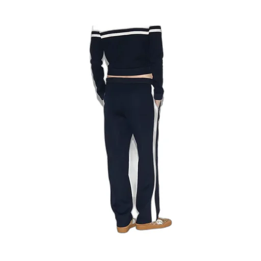 Cotton Jersey Trousers With Embroidery