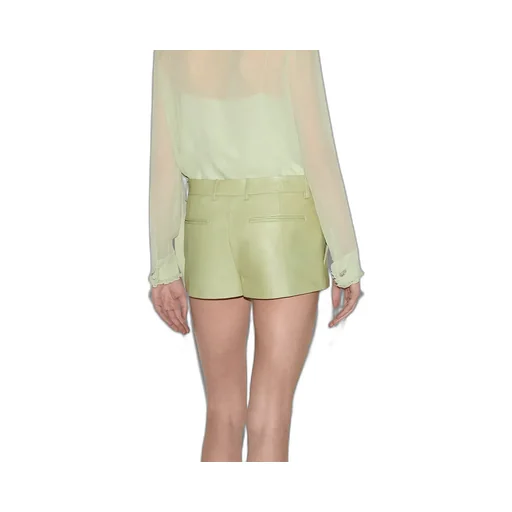Embossed Leather Shorts