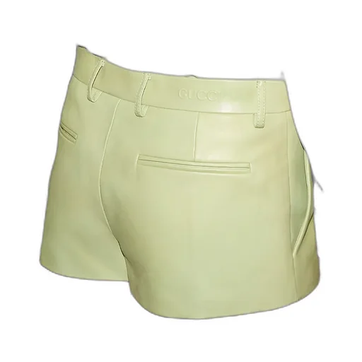 Embossed Leather Shorts