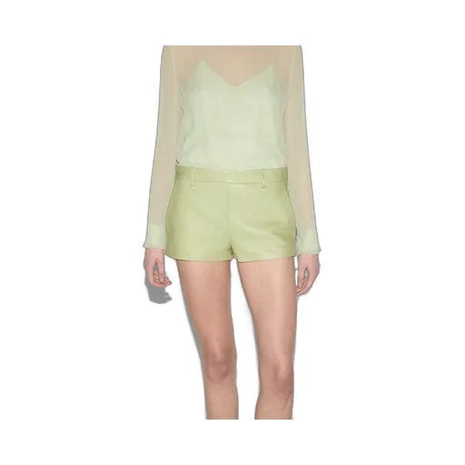 Embossed Leather Shorts