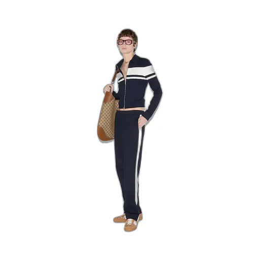 Cotton Jersey Trousers With Embroidery