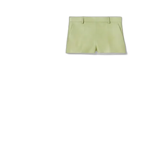 Embossed Leather Shorts