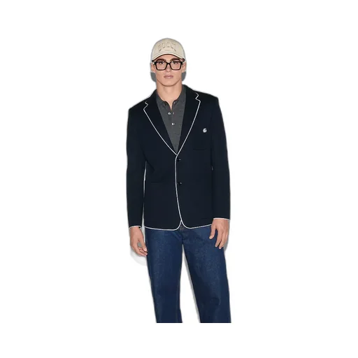 Cotton Jersey Jacket With Embroidery