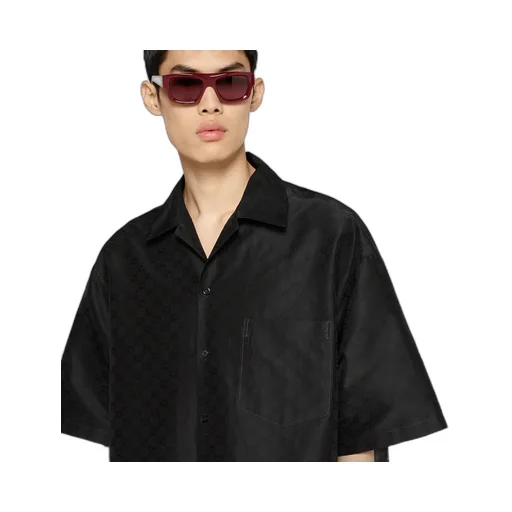 Cotton-Silk Gg Faille Shirt