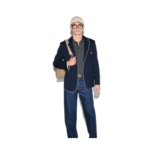 Cotton Jersey Jacket With Embroidery
