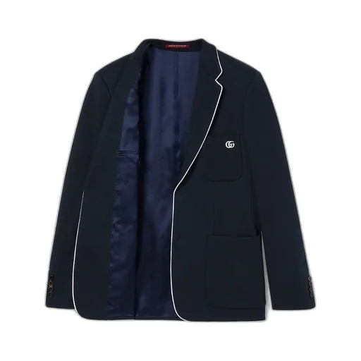 Cotton Jersey Jacket With Embroidery