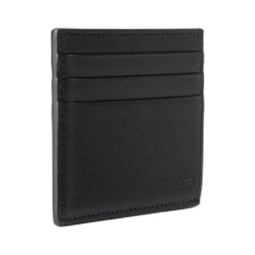 Gg Emblem Card Case With Gg Fabric