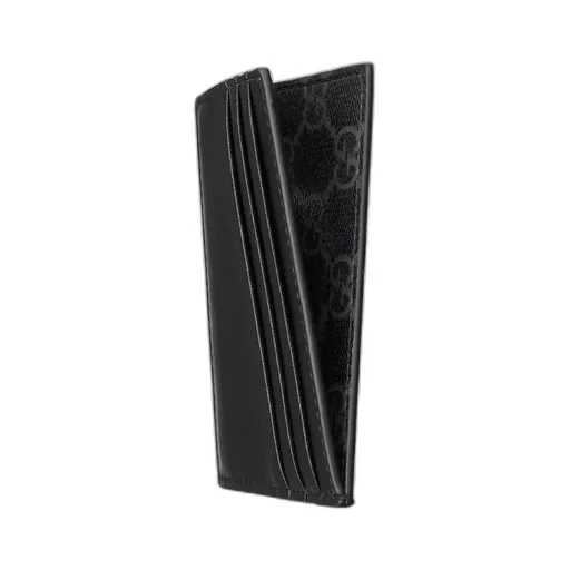 Gg Emblem Card Case With Gg Fabric