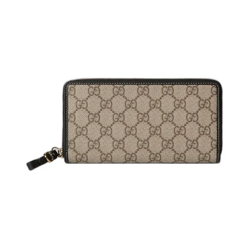 Gg Emblem Zip Around Wallet