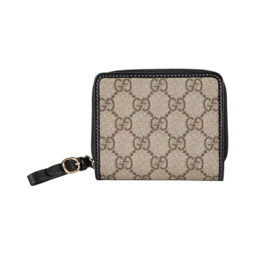 Gg Emblem Zip Mini Wallet