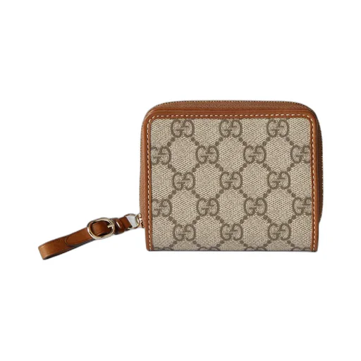 Gg Emblem Zip Mini Wallet