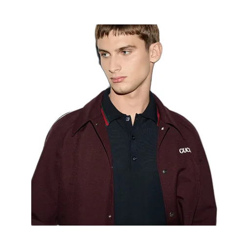 Wool Knit Polo Shirt With Web
