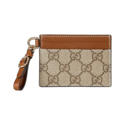 Gg Emblem Card Case With Strap