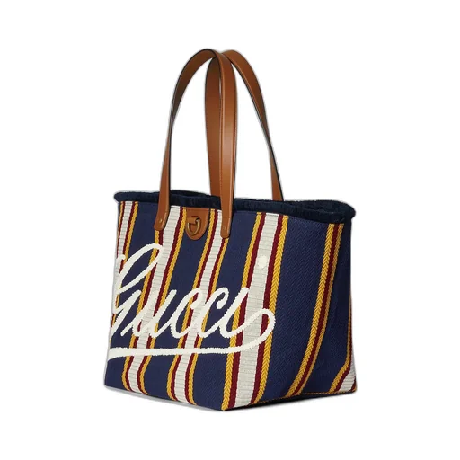 Embroidered Medium Canvas Tote Bag