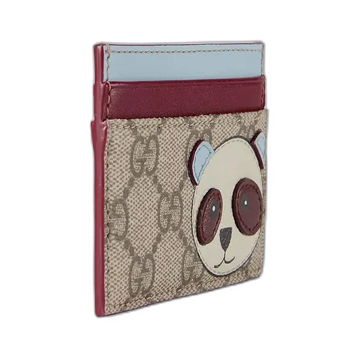 Bi-Color Gg Card Case With Panda Detail