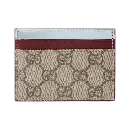 Bi-Color Gg Card Case With Panda Detail