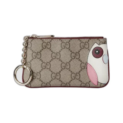 Gg Key Case With Owl Detail