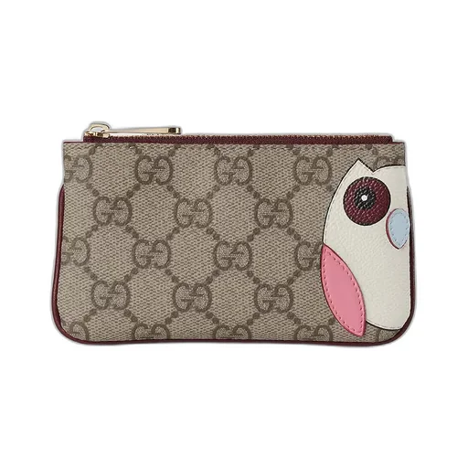 Gg Key Case With Owl Detail