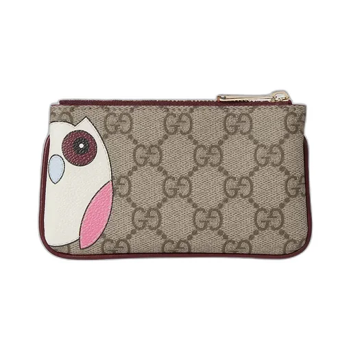 Gg Key Case With Owl Detail