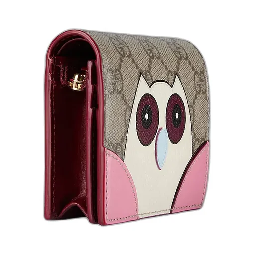 Gg Small Wallet With Owl Detail