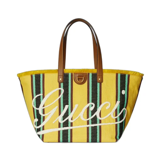 Embroidered Medium Canvas Tote Bag