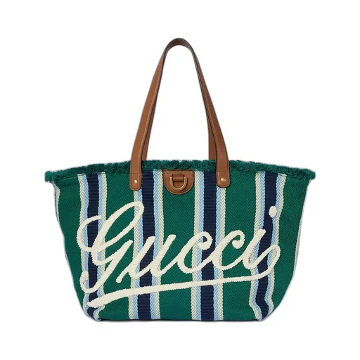 Embroidered Medium Canvas Tote Bag