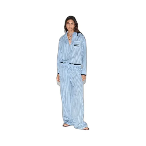 Printed Cotton Poplin Trousers