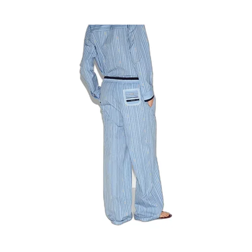 Printed Cotton Poplin Trousers