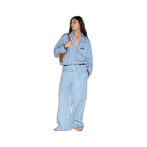 Printed Cotton Poplin Trousers