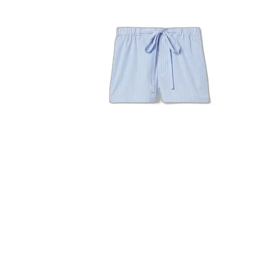 Striped Cotton Shorts With Embroidery