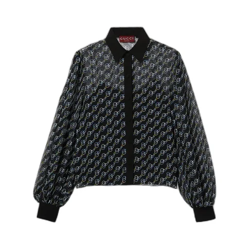 Printed Silk Creponne Shirt