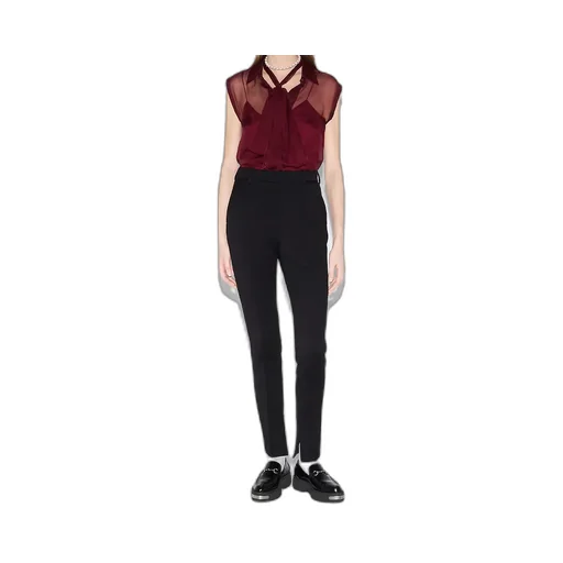 Cotton Jersey Trousers With Embroidery
