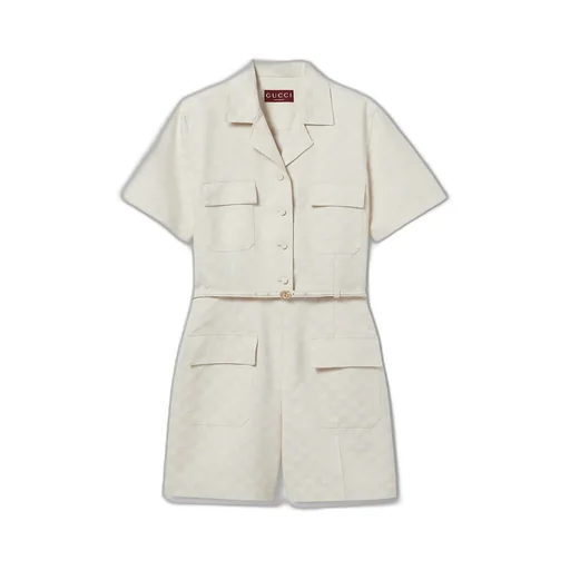 Gg Cotton Gabardine Jumpsuit