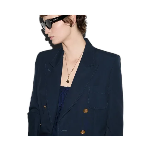 Double-Breasted Cotton Jacket