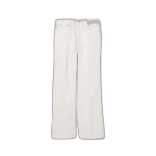 Cropped Flared Denim Trousers