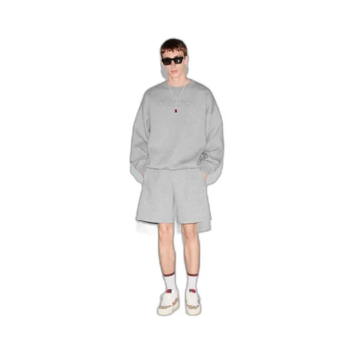 Embossed Cotton Jersey Sweatshirt