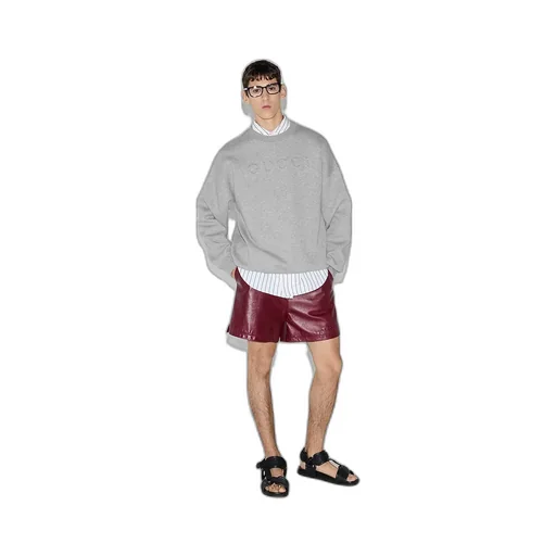 Embossed Cotton Jersey Sweatshirt
