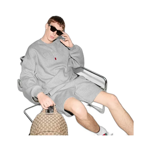 Embossed Cotton Jersey Sweatshirt