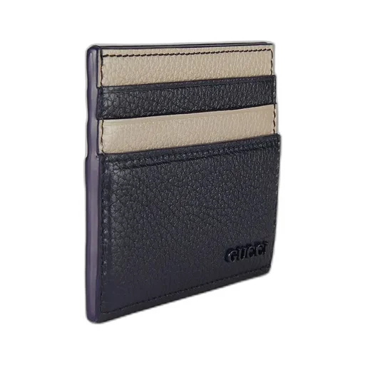 Bi-Colour Card Case With Gucci Logo