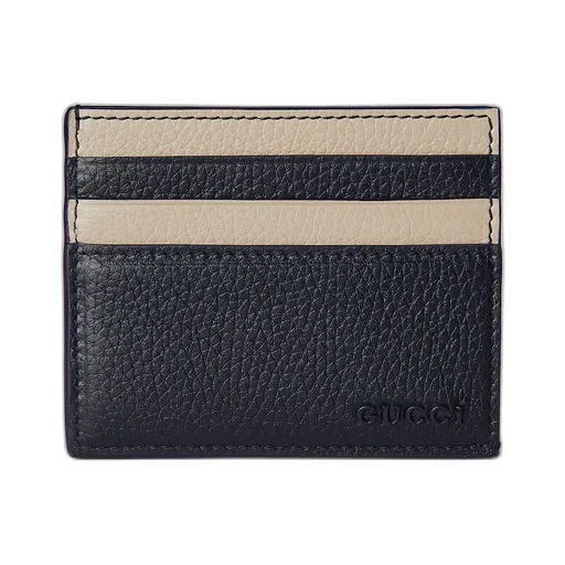 Bi-Colour Card Case With Gucci Logo