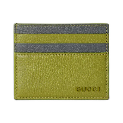 Bi-Colour Card Case With Gucci Logo