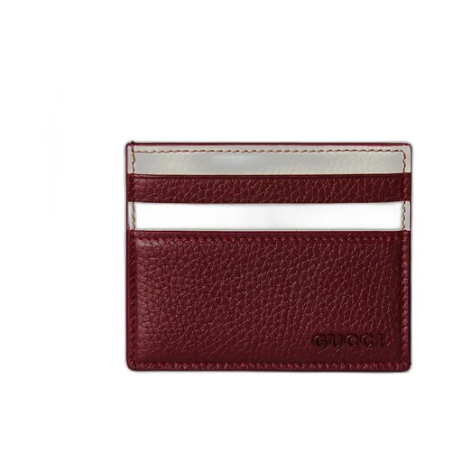 Bi-Colour Card Case With Gucci Logo